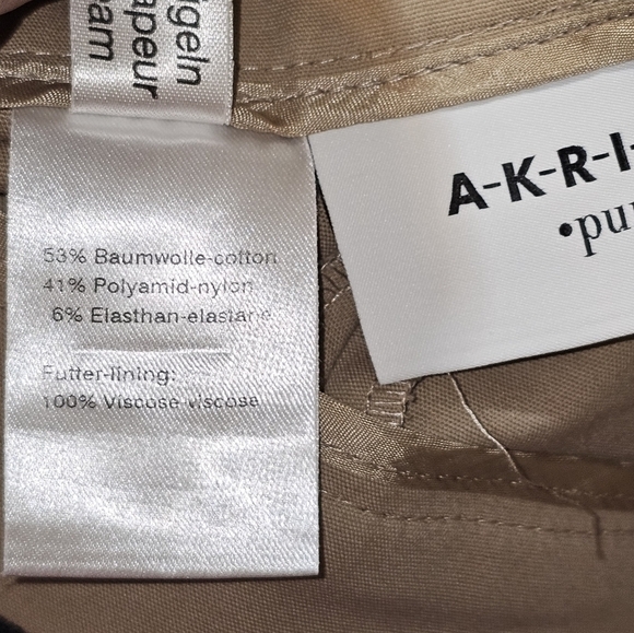 AKRIS PUNTO Franca Mid-Rise Cropped Pants light brown Size 6 - Picture 13 of 15